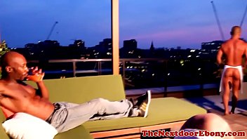 Ebony hunk assfucked by black stallion