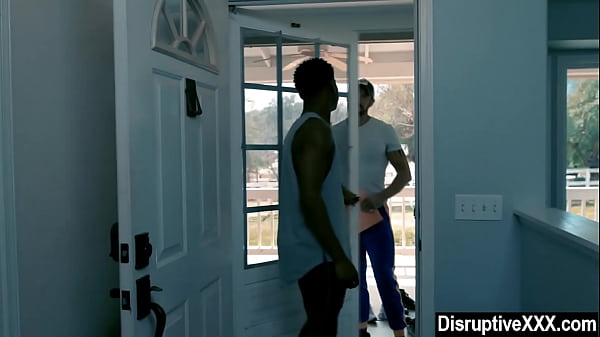 Hot black jock barebacked by older coach